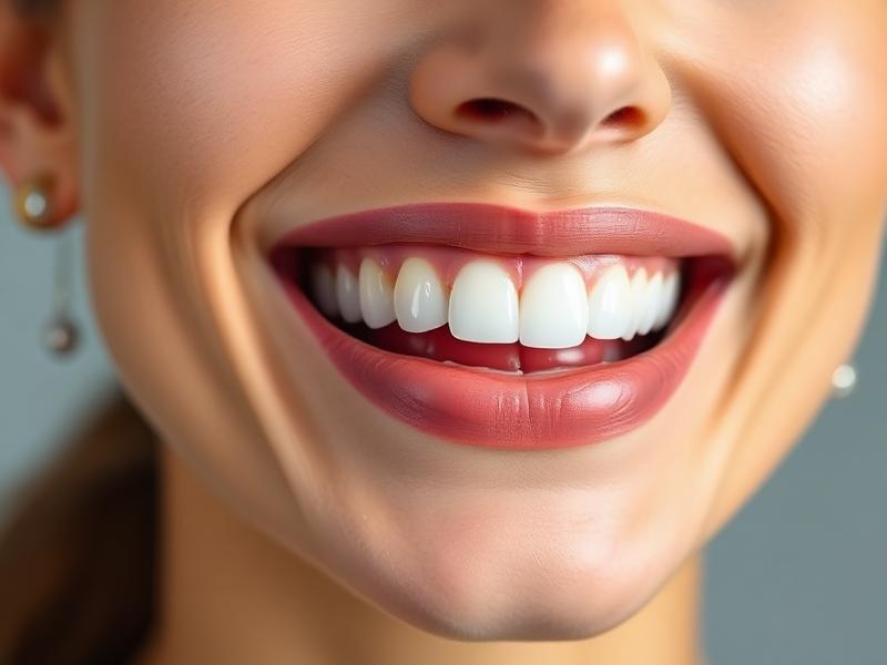 Before: Demo visual representing a professional teeth whitening result